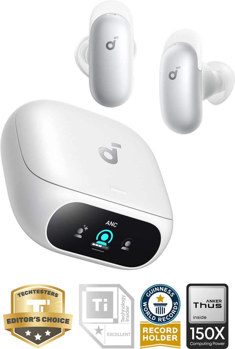 soundcore Liberty 5 Pro by Anker - Anker Thus Al Chip - Kristalheldere Gesprekken - Noise Cancelling Oordopjes - Draadloze Oordopjes - ANC Met 6-5 U/28 U:Speeltijd - Snelladen - Draadloos Opladen