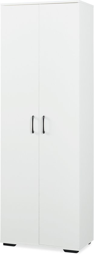 Kledingkast Chalvefted 175x60x35 cm wit [en.casa]