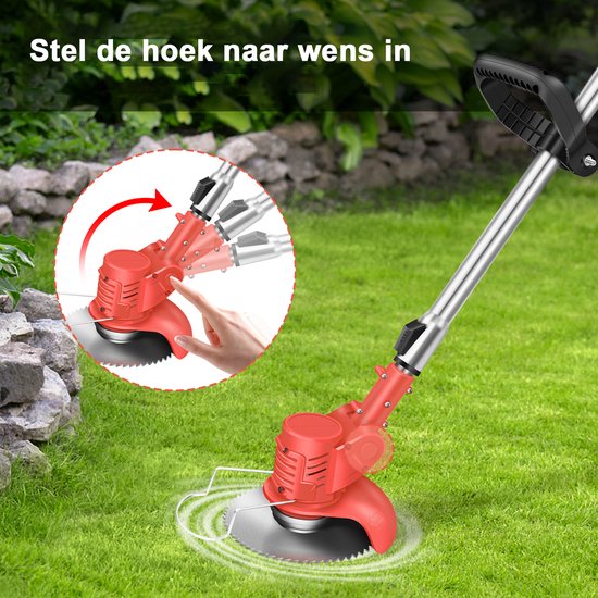 ELEKTRISCHE GRASTRIMMER - Lichtgewicht Onkruidsnijder met Verwisselbare Messen, Beschermuitrusting & Lange Levensduur Accu voor Thuis Tuin — afbeelding 2
