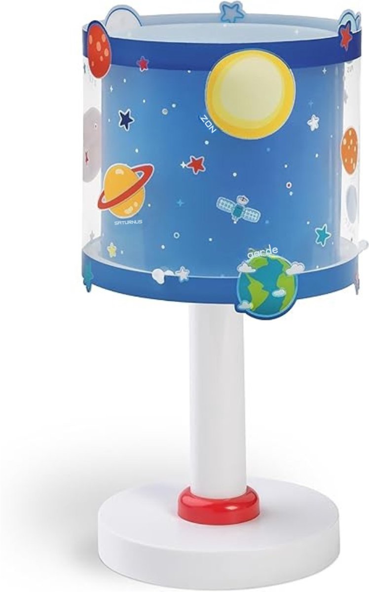 QIN® Tafellamp Kinderkamer - Kndernachtlampen - Bureaulamp Kinderkamer - Blauw - 15cm x 15cm x 30 cm