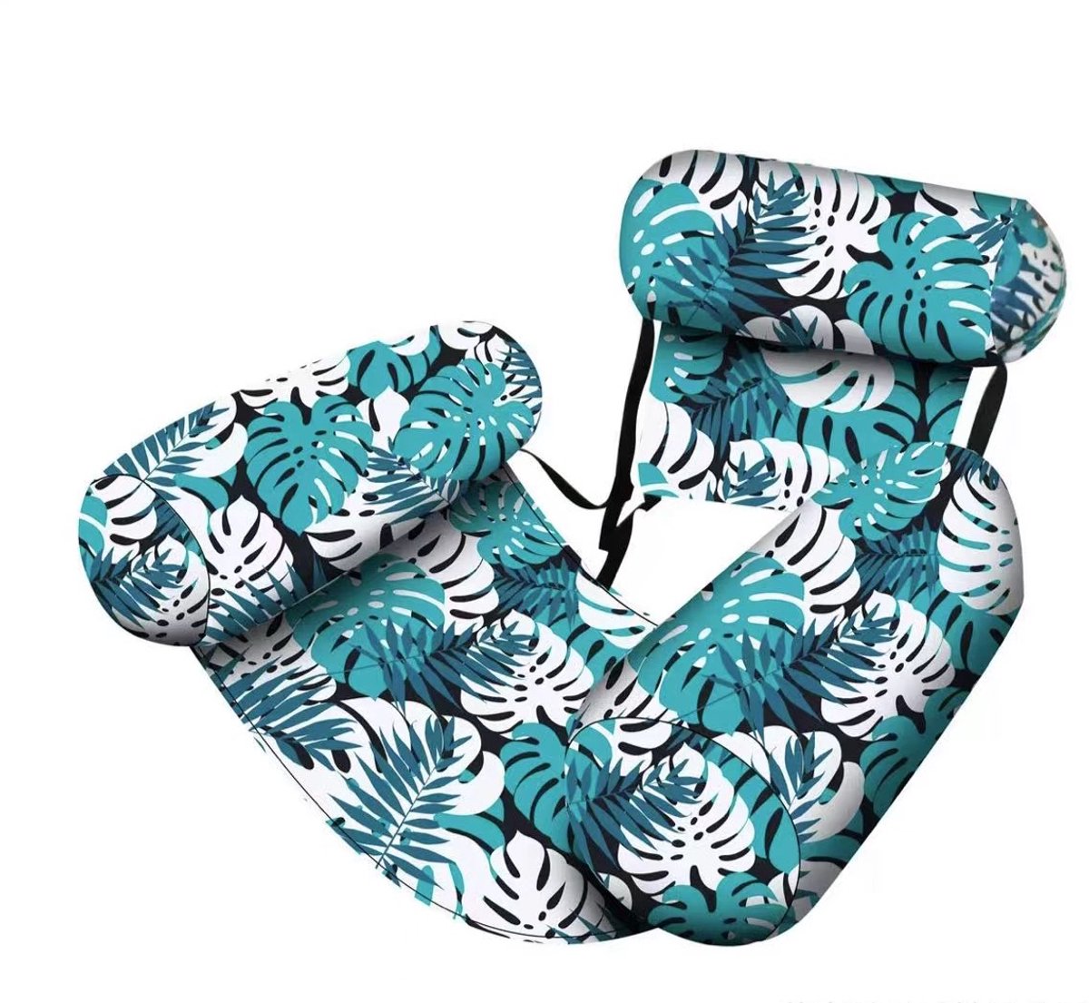 Luxe waterhangmat - Groene drijvende loungestoel - Volwassen formaat, stevig en duurzaam, perfect voor zomerfeesten, stranden, meren en andere wateractiviteiten - Waterspeelgoed - Waterhangmat - Inclusief luchtpomp