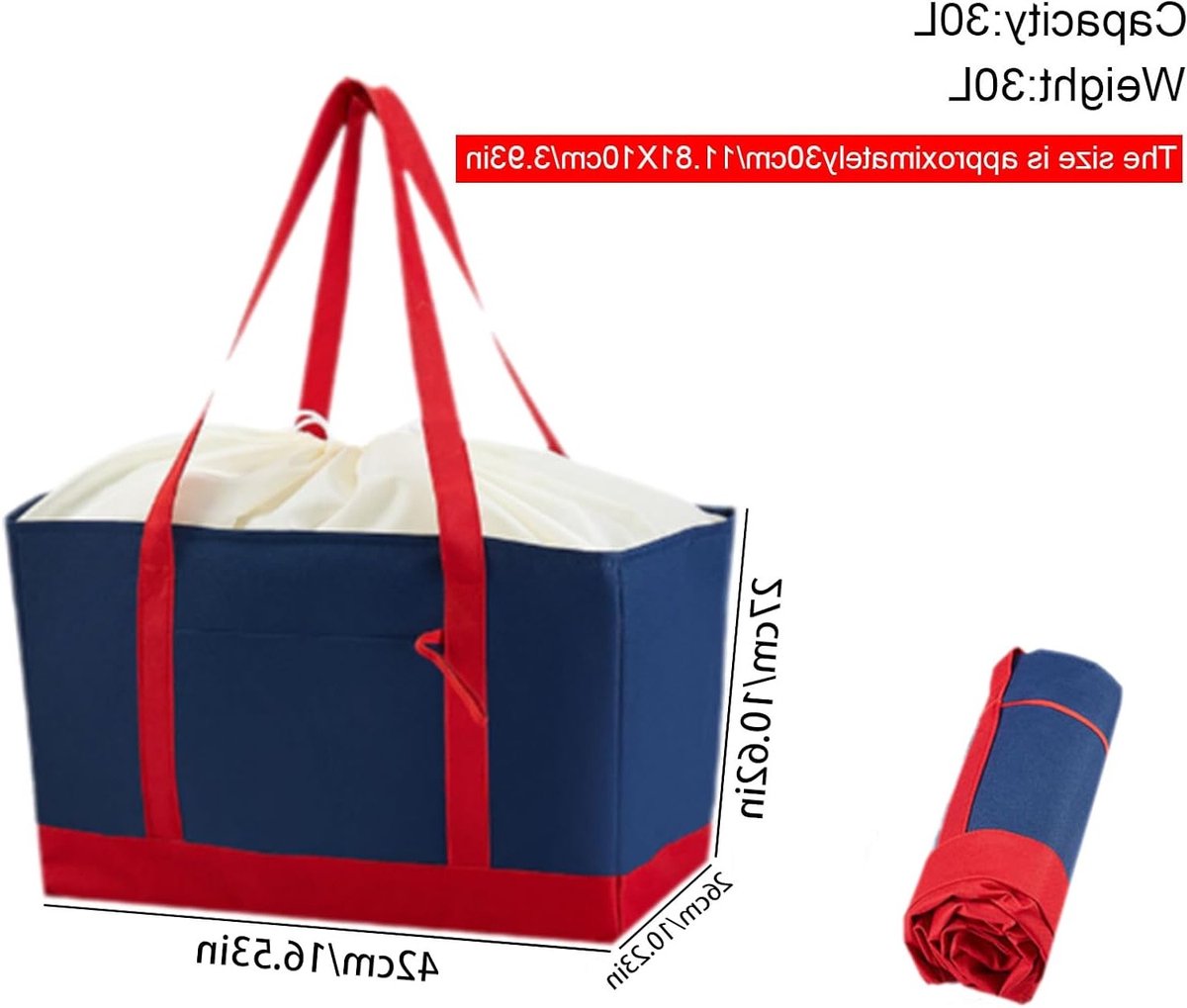 Vouwbare Koeltas, Grote Koelbox voor Lunch en Winkelen, Waterdicht en Vuilafstotend voor Familie, Kamperen, Picknick en Barbecue