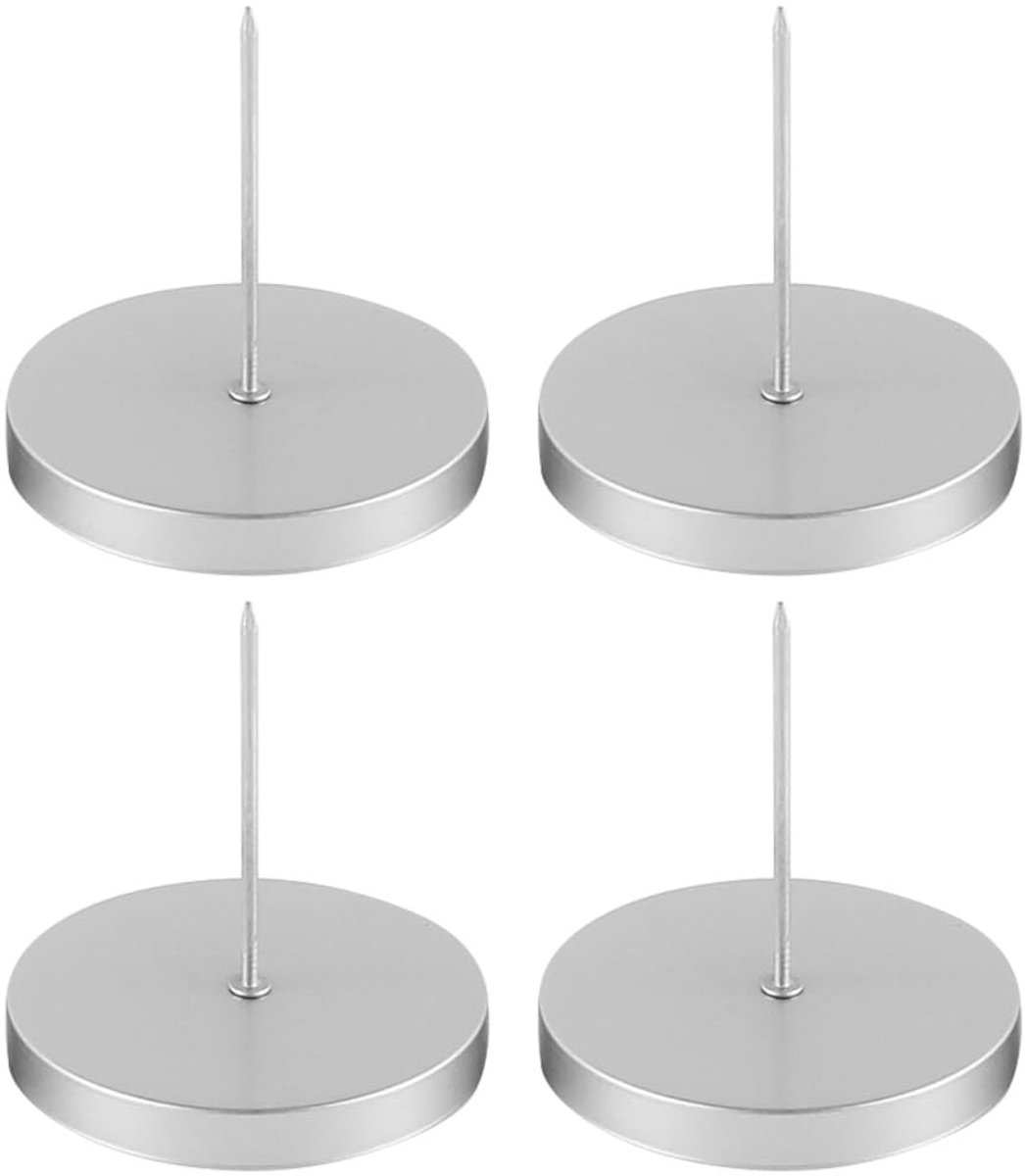 Dailygoods- Kaarsenhouder 8cm - Set van 4 - Adventkrans - Zilveren Kaarsenhouders - Feestelijke Tafeldecoratie - Ideaal voor Kerstversieringen - Kandelaars