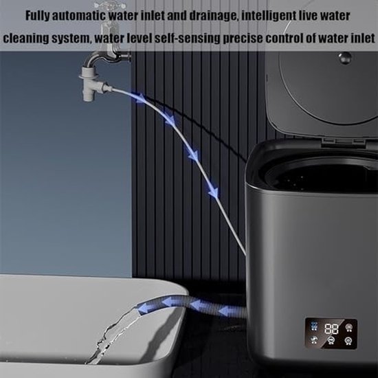 Mini Wasautomaat - Compacte Wasmachine - Thuisgebruik - Volautomatisch Wassen Drogen - 10 Liter Capaciteit - Wit — afbeelding 4