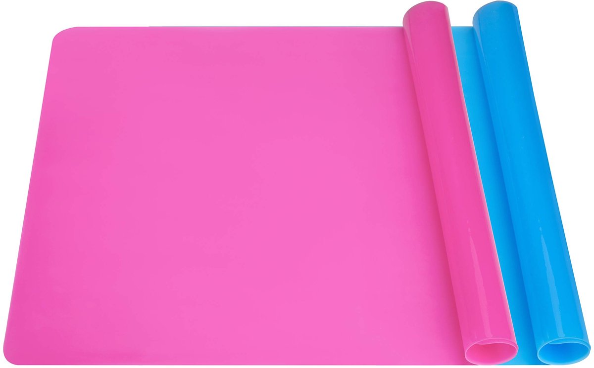 Dailygoods- Siliconen Mat Groot - 2 Stuks - Anti-aanbaklaag - Hittebestendig - Duurzaam - Voor Knutselen en Gieten - Knutselmat