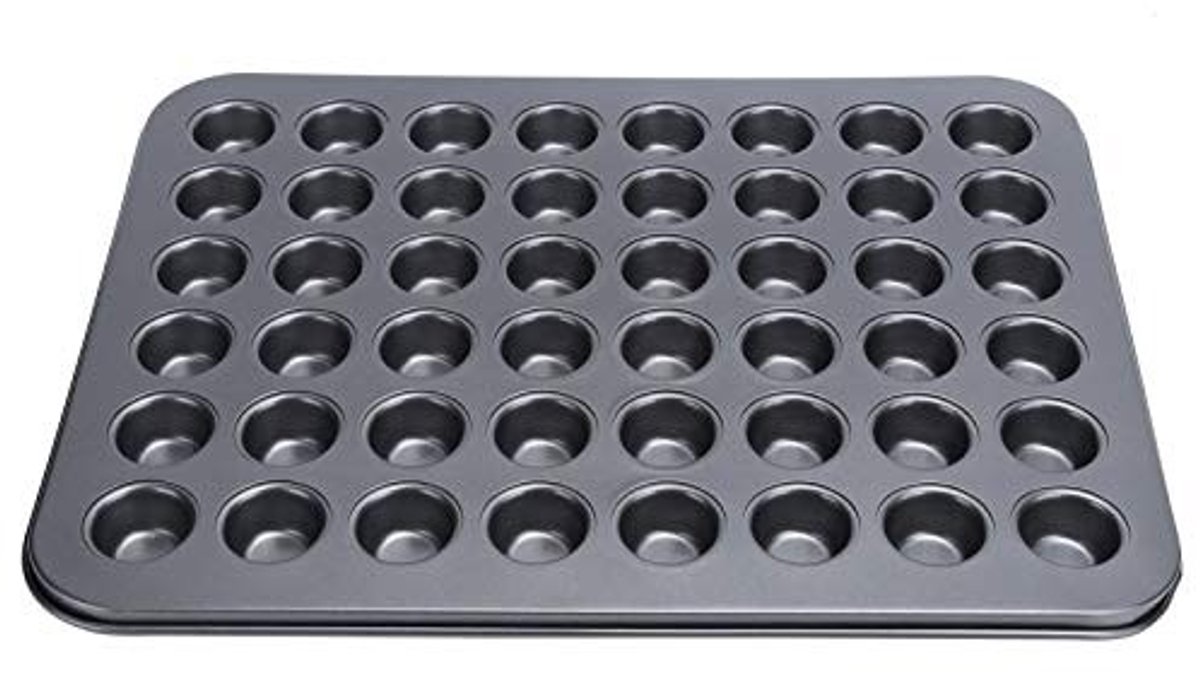 Dailygoods- Muffinbakje 48 Kopjes - Antiaanbaklaag - Koolstofstaal - Cupcake Bakvorm - Mini-Muffins - Eenvoudig Schoonmaken - Cupcakevorm