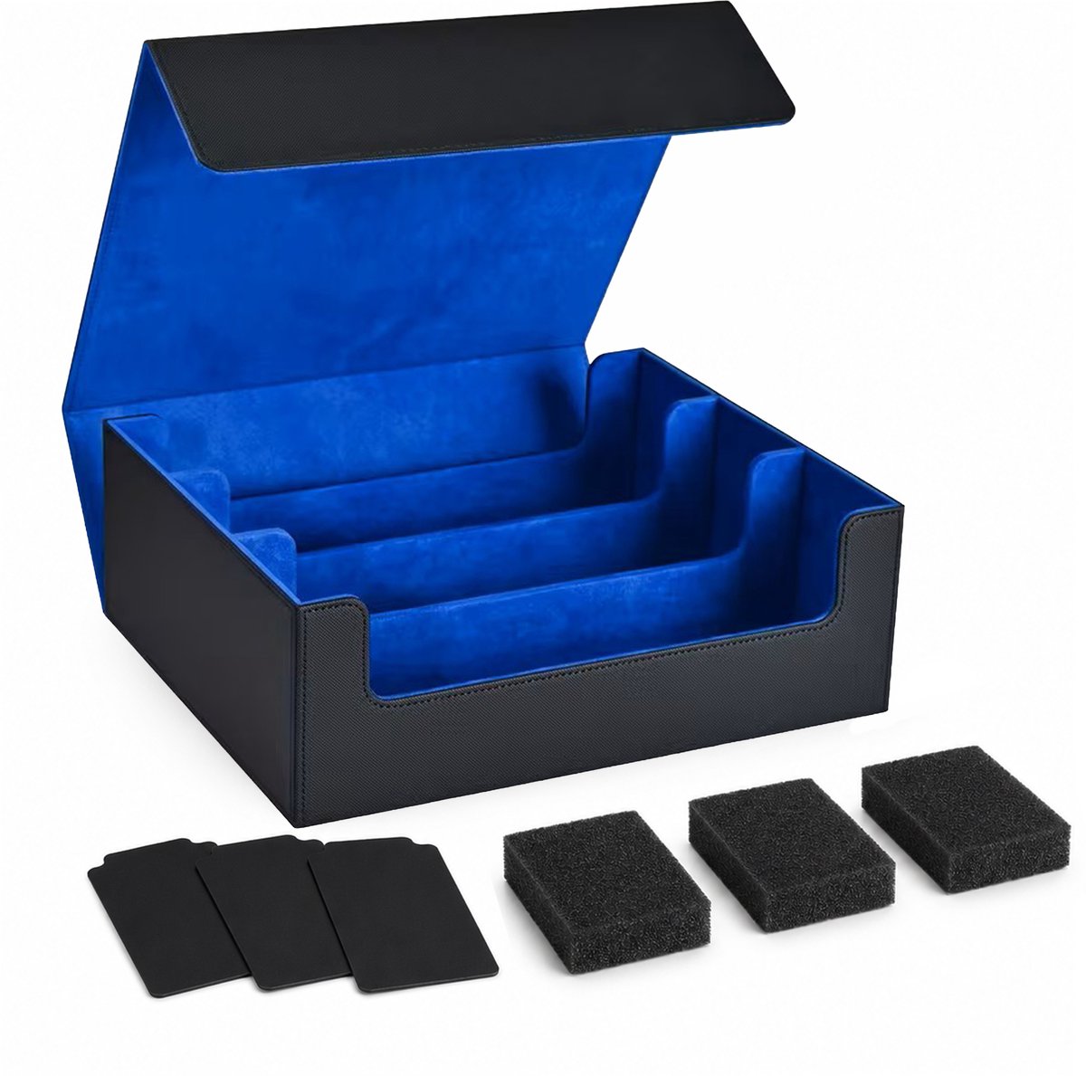 TCG Opbergdoos met Magneetsluiting-Blauw-Storage Box voor 2100 Trading Cards-Riftbound, Pokémon, Magic, Yu-Gi-Oh!-Kaartenbox Hardcase-Cardbox