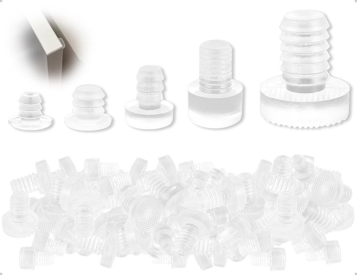 Set van 50 Transparante Stopbuffers, Geluiddempende Pads voor Tafelstoppers, Deurstoppers en Meubelbescherming, Beschikbaar in 5 Maten