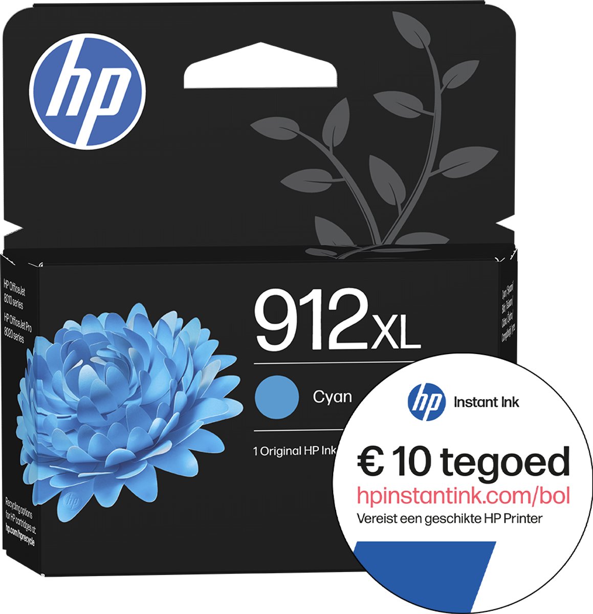 HP 912XL - Inktcartridge - Origineel - Hoge capaciteit - Cyaan + Instant Ink tegoed