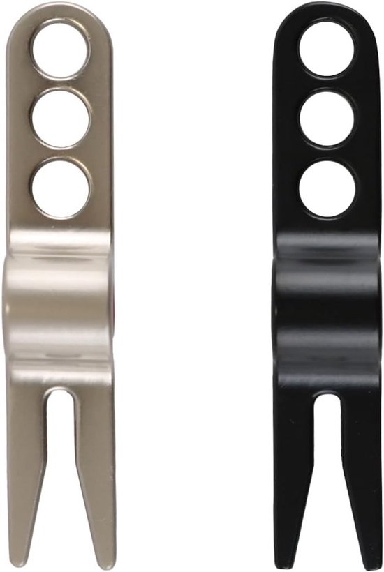 SnelShoppen - 2 Stuks Golfbal Forks, Turf Herstel Tool van Duurzaam Zinklegering voor Onderhoud van Golfbanen, Compatibel met Divot Tools voor Golf van Snelshoppen — afbeelding 2