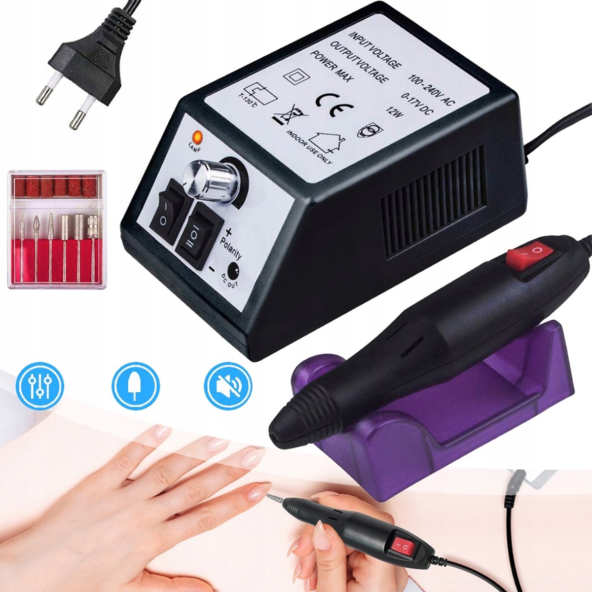 Professionele Nagelfrees - 20000 tpm Elektrische Nagelfrees Machine - Elektrische Nagelfrees Voor Acrylnagels Gelnagels Manicure En Pedicure - Gereedschap Voor Salongebruik