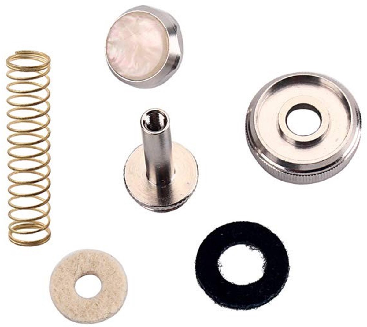 Dailygoods- Trompet Reparatie Onderdelen Set van 6 - Muziekinstrument Accessoires - Vervangingsonderdelen - Hoogwaardige Kwaliteit - Handig in Gebruik - Diameter 17 mm