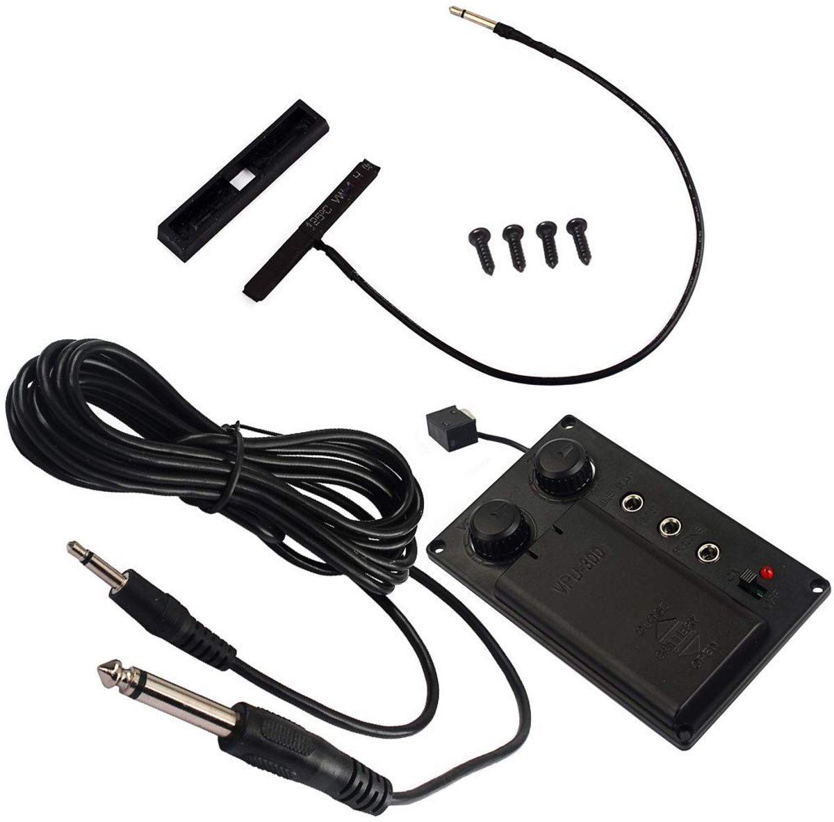 Dailygoods - Elektrische Viool - Stille EQ-pick-up - Gemakkelijk te installeren - Viool outfit - Perfect voor muzikanten - Inclusief insteekgat kabel