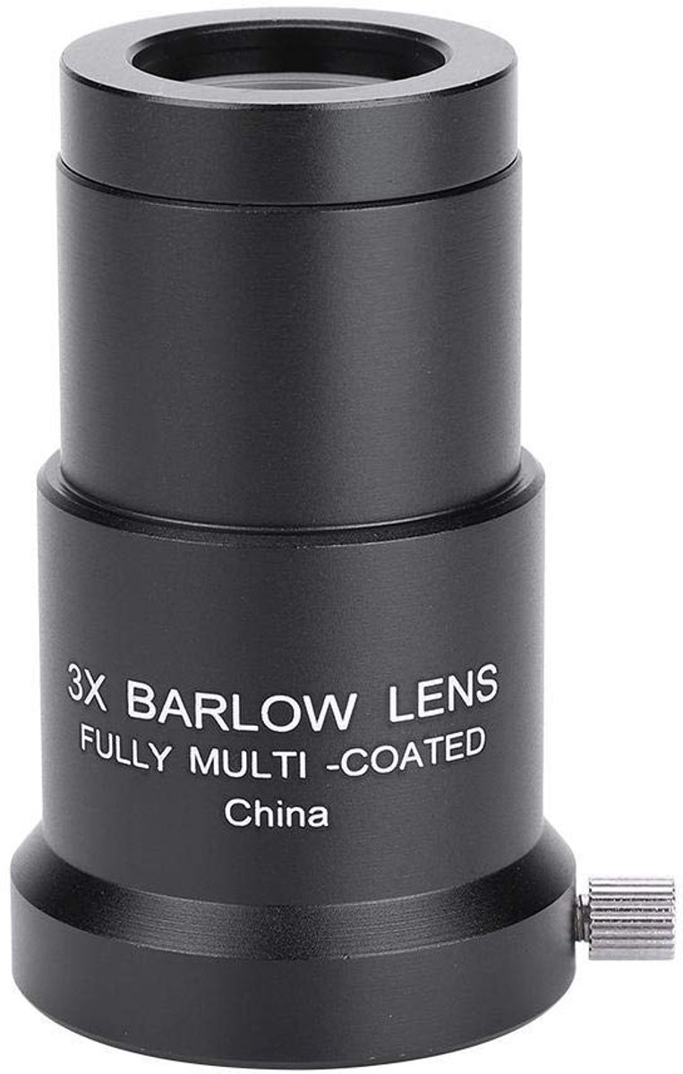 Dailygoods- Barlow-lens 3x - volledig gelaagde optische lens - zeer doorlatend - astronomisch telescoopoculair - hoge kwaliteit - betaalbare prijs - Telescooplens