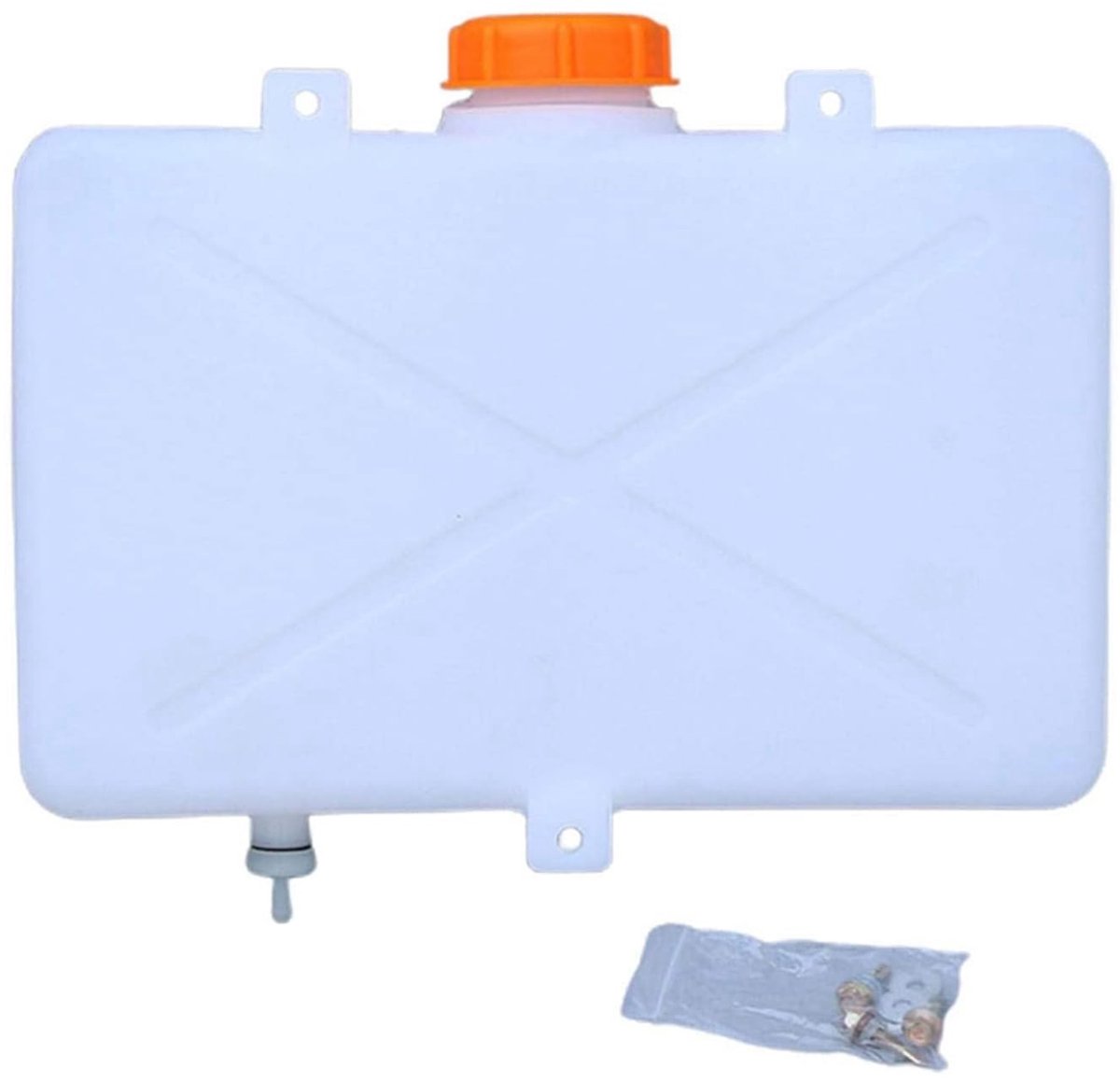 Dailygoods- Brandstoftank 7 Liter - Draagbare Kunststof Tank - Benzinetank/Dieseltank - Robuust en Duurzaam - Eenvoudige Installatie - Oliepeil Indicator - Brandstofreservoir