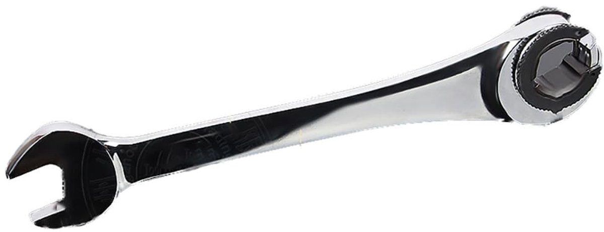 Dailygoods- Ratelsleutel 19mm - Chroom-vanadium Staal - Spiegelgepolijst - Hoge Koppelcapaciteit - Professionele Warmtebehandeling - 72 Tanden Technologie - Moersleutel