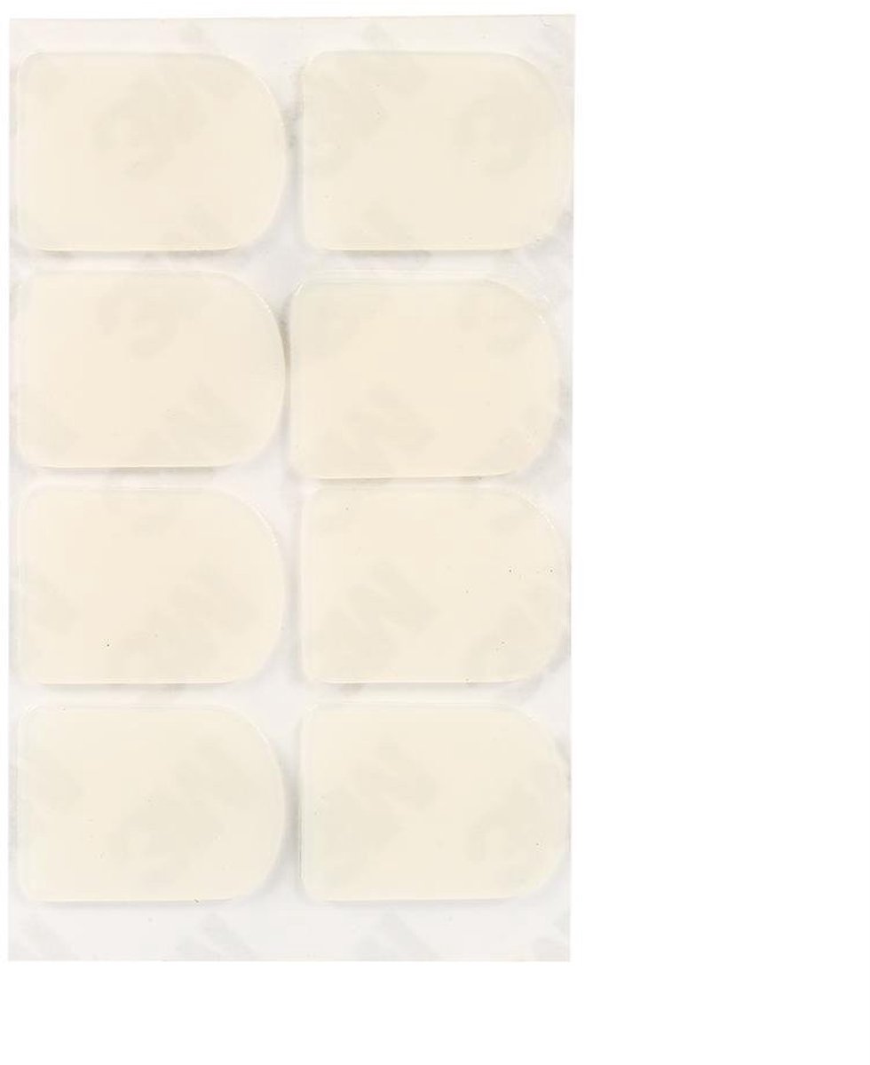 Dailygoods- Patchpad 0,3 mm - 8 Stuks - Rubber - Ovaal - Mondstuk Pad - Bescherming voor Saxofoon/Klarinet - Mondstukpad