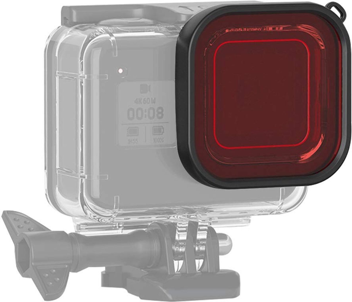 Dailygoods - V Camera Duiken Lens Filter - Waterdicht - Rood - Fotografie Accessoire - Geschikt voor Actie Camera's - Duikervaring Verbeteren
