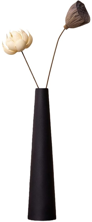 Dailygoods- Keramische Vaas 21,7 cm Hoog - Kleine Bud Vaas - Decoratieve Bloemenvaas - Voor Binnen - Bruiloft/Kantoor - Minimalistisch Design - Bloemenvase