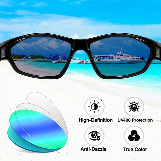 Dailygoods- Zonnebril Kinderen - Gepolariseerd - UV400 - Sportzonnebril - Fietsbril - Flexibel - Lichtgewicht Siliconen van Dailygoods — afbeelding 5