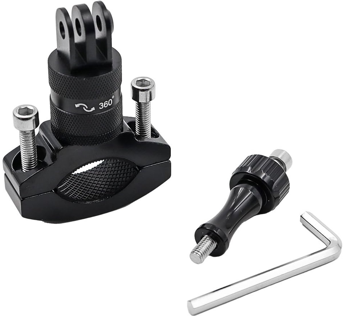 Dailygoods - Fietsstuurhouder met 360 Graden Rotatie voor Actieve Opnames