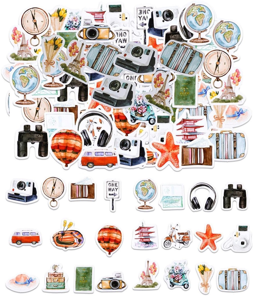Dailygoods- Reisstickers 92 stuks - Creatieve Graffitistickers - Retrostickers - Veelkleurige Stickers - Zelfklevend - Geschikt voor Decoratie
