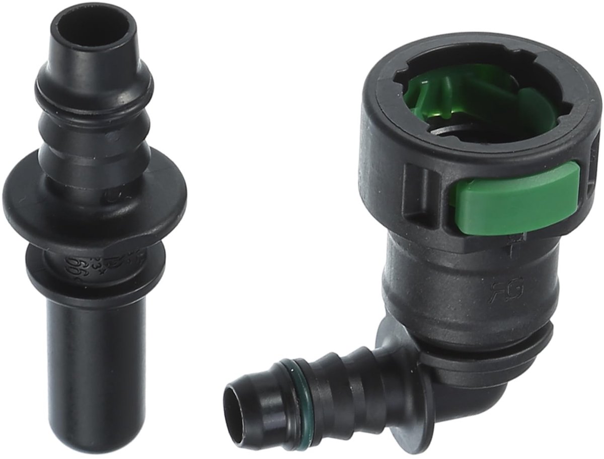 Dailygoods- Brandstofslang Snelkoppeling 90 Graden - Brandstofleiding 8mm - Afdichtingsverbinding - Duurzaam Plastic - Corrosiebestendig - Efficiënt Gebruik - Brandstofkoppeling