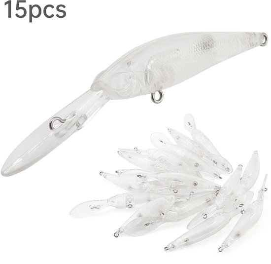 Dailygoods- Visspaties Set 20 Stuks - Ongeverfd Kunstaas - Topwater Crankbait - Drijvende Tackle - 3D Ogen - 9,4 cm/5,4 g van Dailygoods — afbeelding 5