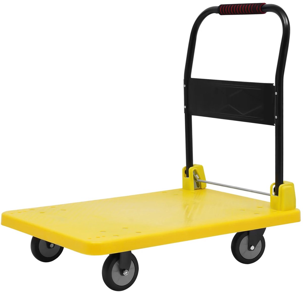 Dailygoods Opvouwbare steekwagen met 360° ° Zwenkwielen Duwwagen Dolly Load 400 kg Geluidsvrije trolley voor thuismagazi
