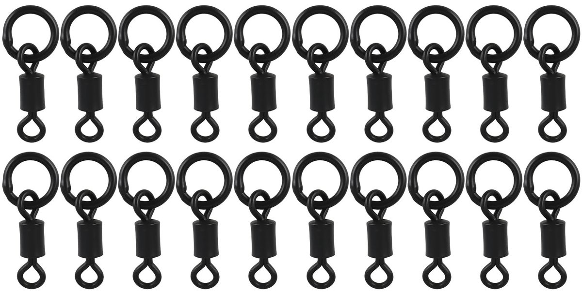 Dailygoods- Connector 20 Stuks - Swivel Quick Change - Figuur Acht Ring - Roestvrij Staal - 16x5,7x2,5 mm - Duurzaam en Corrosiebestendig - Visconnector