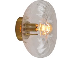 Olucia - DIANE - Wandlamp - Transparant / Messing - Vorm: Rechthoek