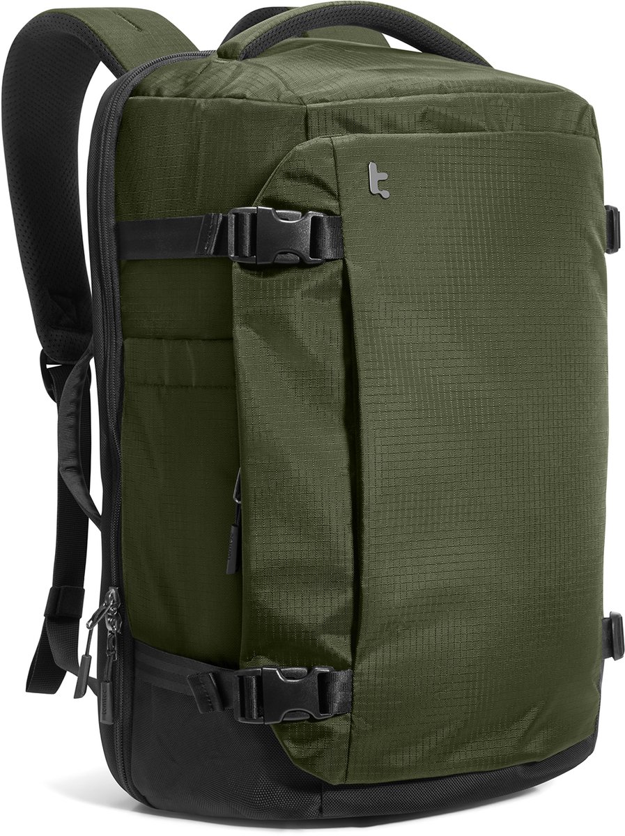tomtoc Navigator-T66 Liteway reisrugzak 40L, TSA-vriendelijk, goedgekeurd als handbagage, waterbestendige, lichtgewicht zakelijke rugzak, duurzame grote weekendtas/dagrugzak, geschikt voor een 17,3 inch laptop