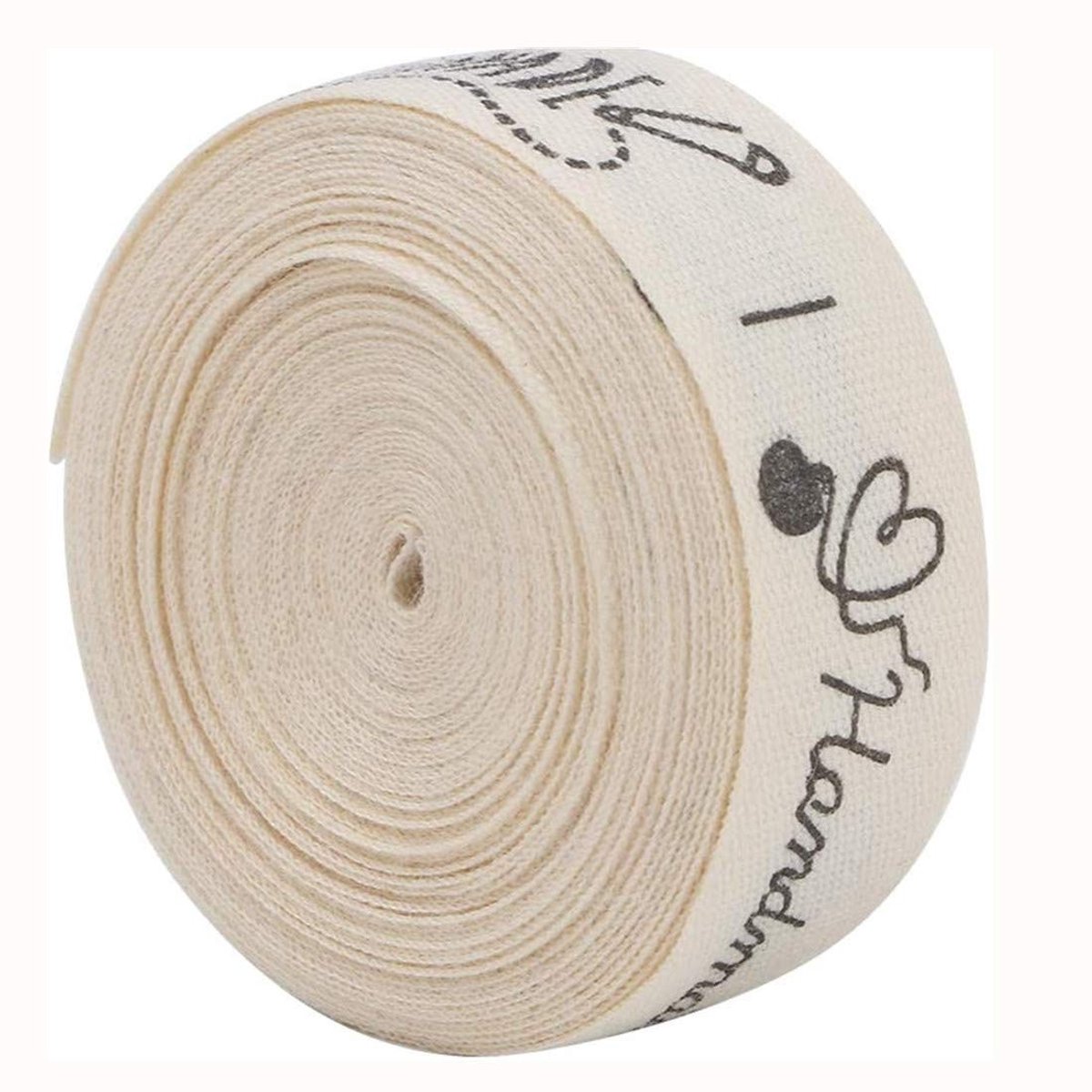 Dailygoods- Katoenen Lint 1,5 cm - Decoratie Lint - Cadeauverpakking - Bruiloft/Feest - Handgemaakt - Rol van 13,5 m - Decoratielint