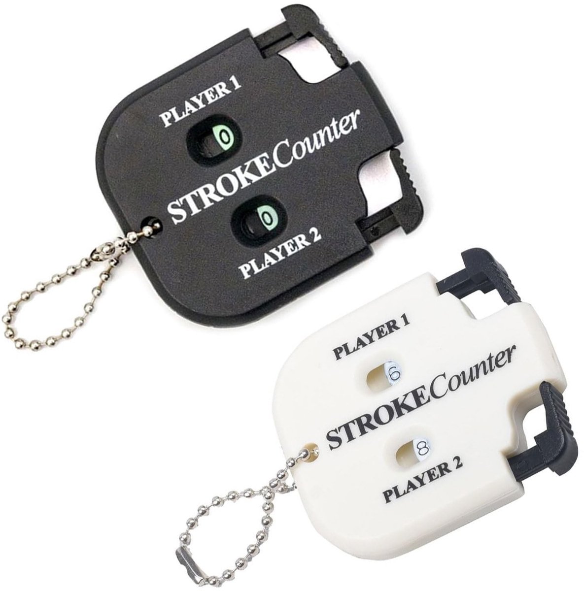JHUBERS- Golfscoreteller Compact - 2 Stuks - Slagteller - Draagbaar - Kunststof - Lichtgewicht 5,5 x 5 cm