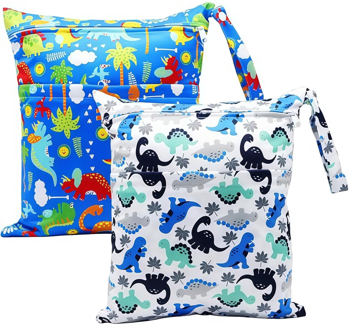 Dailygoods- Wetbag waterdicht - herbruikbare tas - zwemspullen - dubbel ritssluiting - compact - 30 cm x 36 cm - Zwemtas