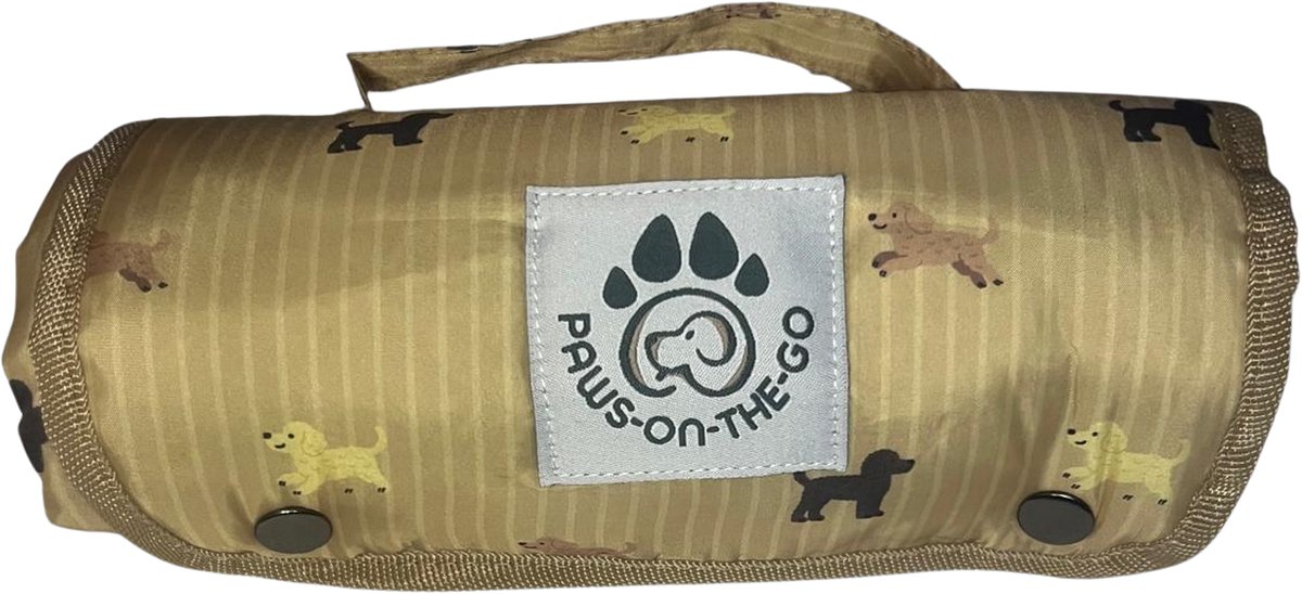 PawsOnTheGo 70x100cm Waterafstotend Hondenkussen Poodle M – Een vertrouwd rustplekje voor je hond, onderweg en overal
