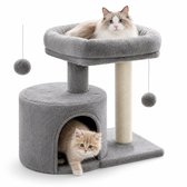 BOTC Krabpaal - Krabpaal voor Katten - Kattenhuis - Kattenpaal - Katten - Grijs