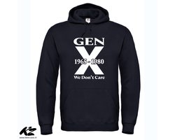 Gen X - Unisex Hoodie - S - Zwart