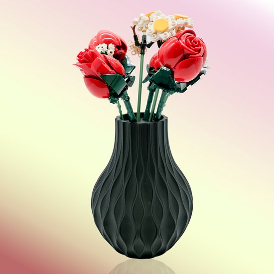 Future Vaas Zwart - Met bloemen houder voor Botanical sets