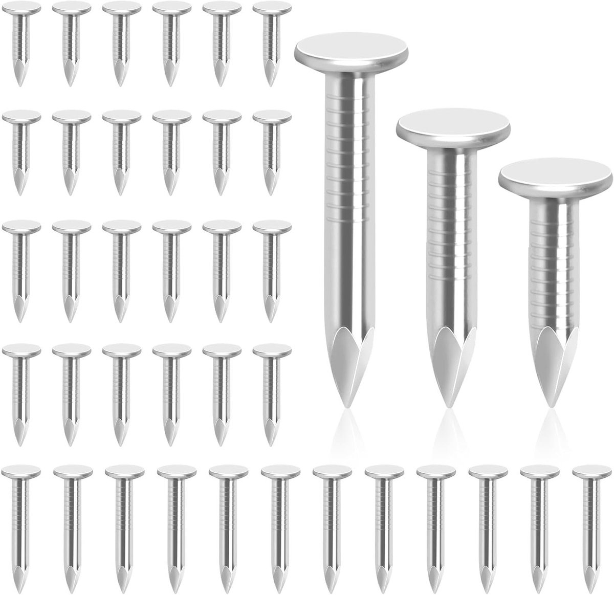 400 stuks verzinkte dakspijkers voor dakbedekking - 3/4 inch, 1 inch en 1-1/4 inch, ideaal