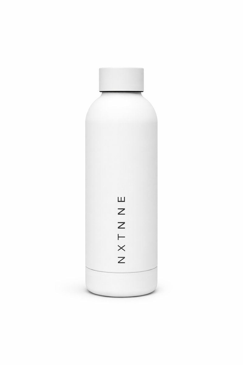 NXT NINE - drinkbeker - RVS drinkbeker - sportfles - drinkfles - milieu bewust - rvs drinkbeker bidon - wit - 500ML