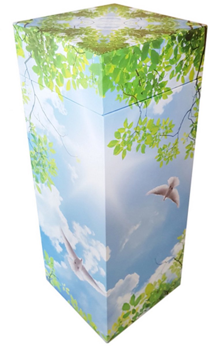 Urn Urnen Medium Strooikoker Strooibus Bewaarkoker 28cm hg x 11cm br voor as Eco Milieuvriendelijk Biologisch afbreekbaar Duiven Medium