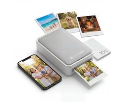 Mobiele Fotoprinter - Mini Printer voor Telefoon - Incl. Fotopapier - Draadloos & Bluetooth - Portable Photo Printer Phone - Pocket Thermal Printer - Kleur - Draagbaar Printer voor Smartphone - Foto Afdrukken - Draadloze Foto Afdrukker - Silvergear