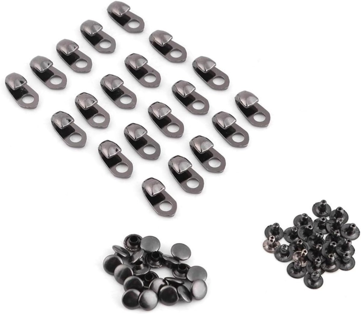 Lace-up haken en boot haken met klinknagels, 20-delige set voor reparatie en klimmen, veelzijdige accessoires in brons, één maat