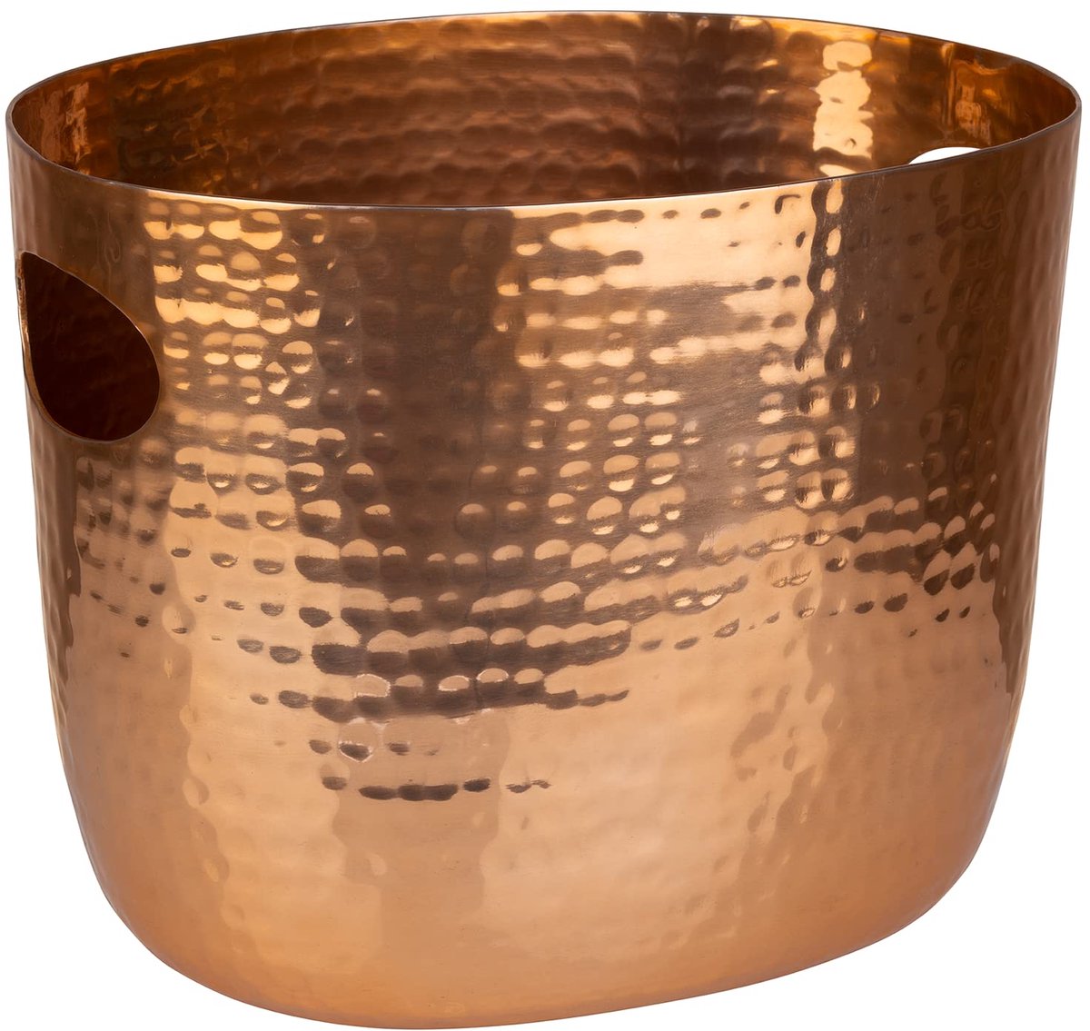 APS-Germany® Wijn- / Champagnekoeler - Koperlook - Aluminium 25.5 cm x 19 cm x H 20 cm - 3.9 liter