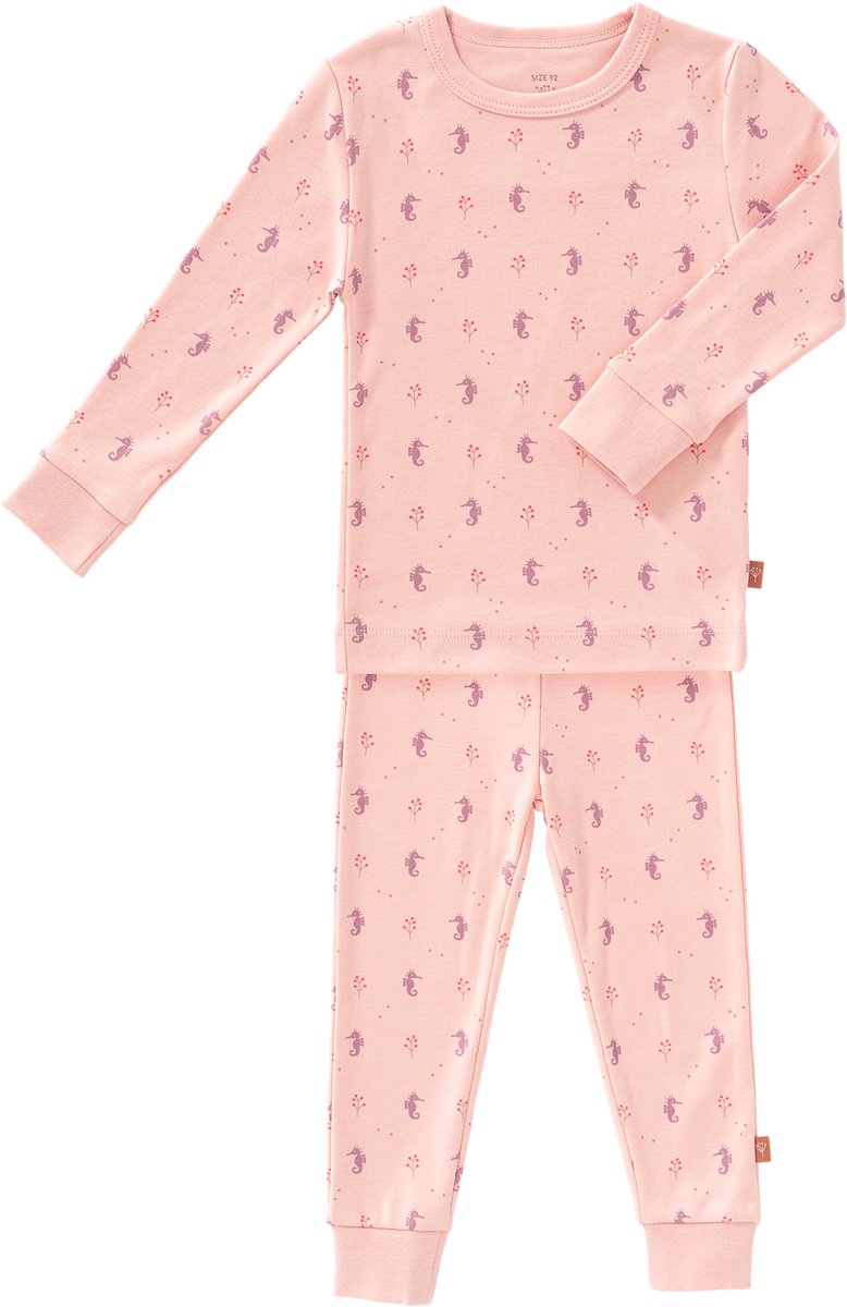 Fresk Pyjama voor Kinderen 98 (3 yr) - Pyjama Meisjes - Biologisch Katoen - Roze - Seahorse