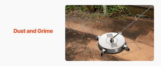 Archi Hogedrukreiniger - Oppervlaktereiniger - 15 Inch - 4000 PSI - RVS/PE Behuizing - Met 4 Wielen - 1/4 Snelkoppeling - Voor Terras, Oprit & Beton van Merkloos	 — afbeelding 4