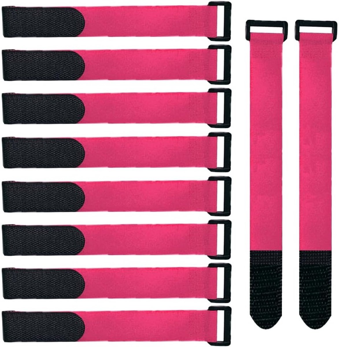 20 Stuks Nylon Kabelbinders 30 x 2 cm, Herbruikbare Kabelstrips, Verstelbare Kabelriemen, Multifunctionele Bevestigingsriemen in Roze