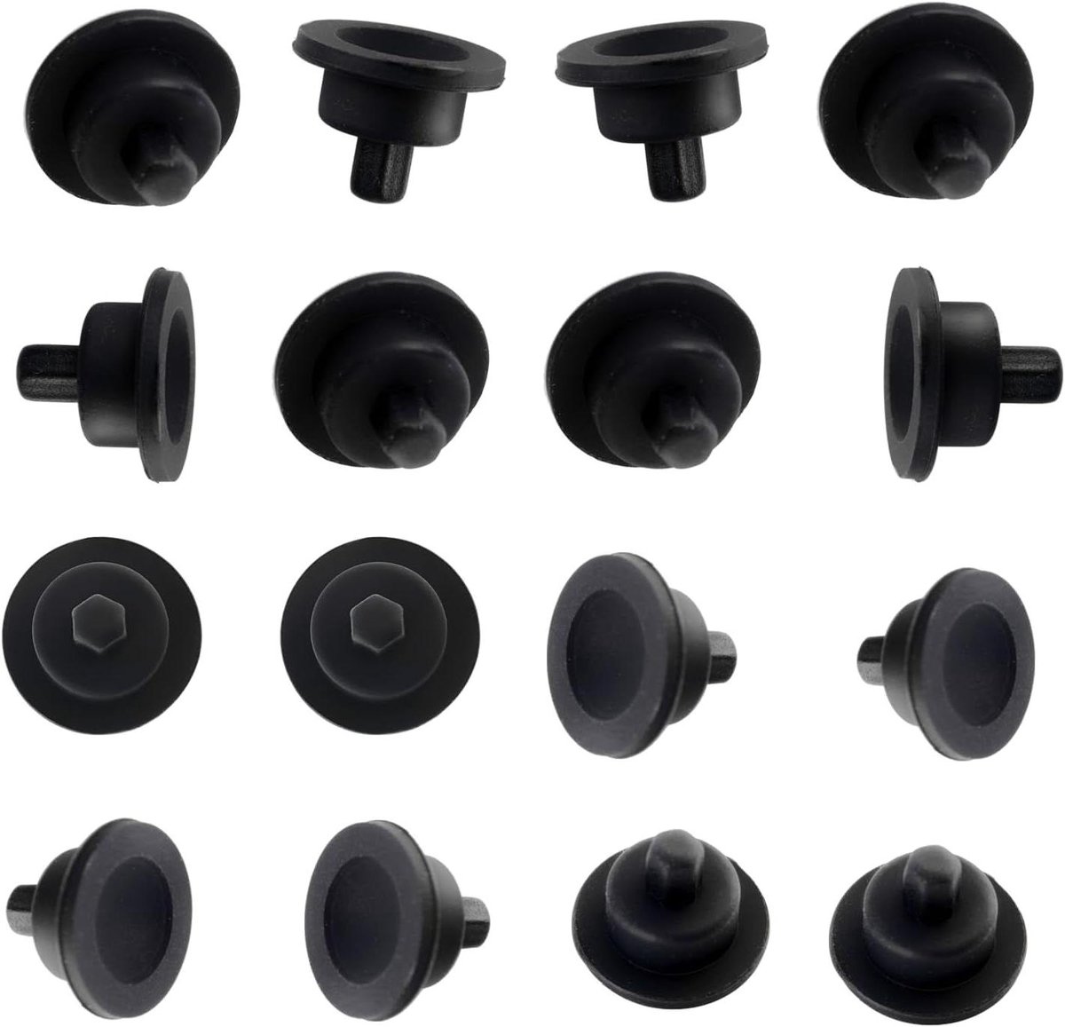 Rubberen Pootjes - Grate Feet - Kookplaat Beschermen - Hittebestendig Rubber - 4 Stuks - Zwart