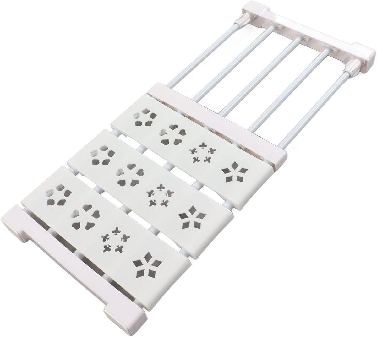 Uitschuifbare Kaststang - Opbergverdeler - Kast Organiseren - Geen Boren Nodig - 38-55CM - Wit